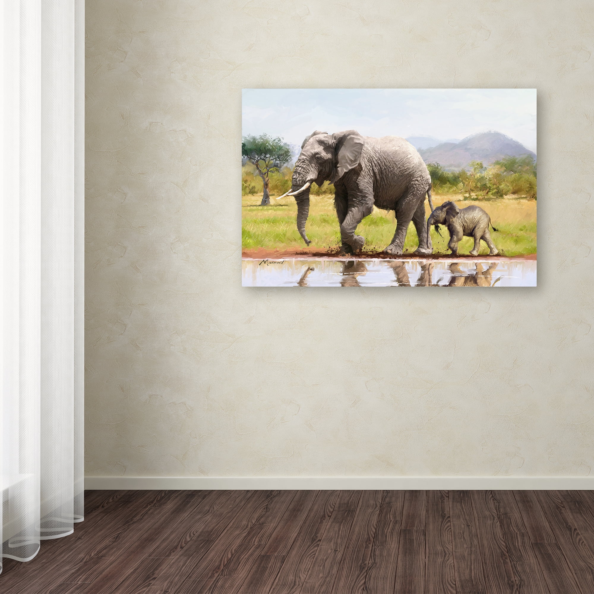 Trademark Fine Art 'Elephant' Canvas Art by The Macneil Studio