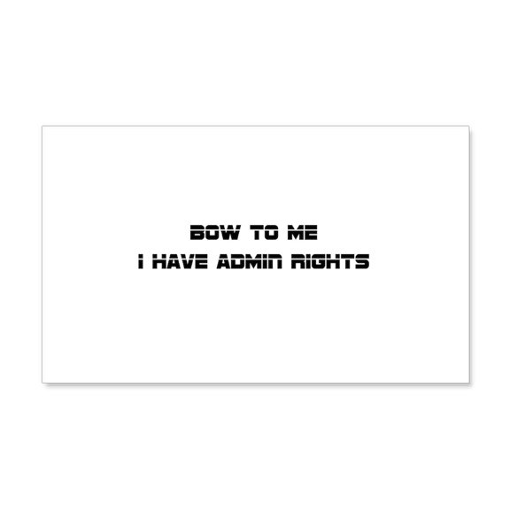 CafePress - Admin Rights Wall Decal - 20x12 Wall Decal