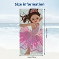 thumbnail image 3 of PHYHOO Little Ballerina Dancing Girl Beach Towel Highly Absorbent Microfiber Bath Towel Quick Dry Blanket 30x60in, 3 of 8