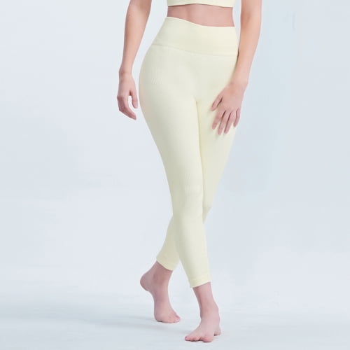 Off White Women's Yoga Pants Leggings XLsize High-Waisted Tummy Control Seamless Soft Yoga pants
