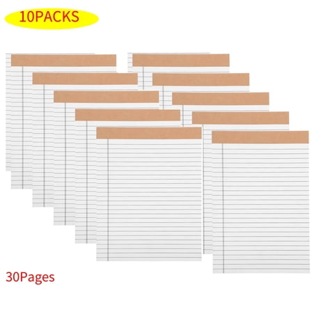 10-Pack Legal Notepads - 8x11" Double-Sided Writing Pads
