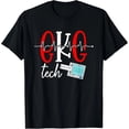 thumbnail image 1 of Playera de Técnico en EKG con Diseño de Latido, Talla Extra Grande para Mujer, Negra, 1 of 7