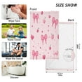 thumbnail image 3 of 2 Pcs Absorbent Face Towel Bath Hand Towels Soft Breathable Cotton Towel Set for Bathroom Kitchen Hotel Spa Decor Bows and Hearts Pattern, 3 of 8