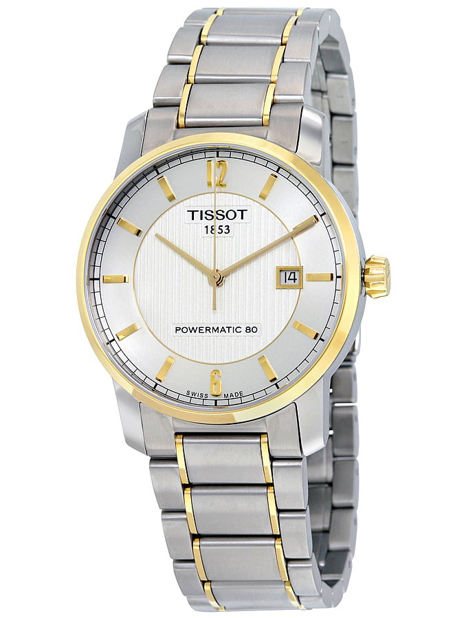 Tissot - Tissot T-Classic Automatic Silver Dial Two-tone Mens Watch ...