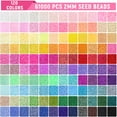 thumbnail image 5 of Funtopia Friendship Bracelet Making Kit, 120 Colors 61000 Pcs Tiny Beads for Necklace, Glass Seed Beads for Jewelry Making with Alphabet Letter Beads & Smiley Face Beads for DIY, Art and Craft, 2mm, 5 of 8