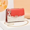 thumbnail image 4 of Mujeres Messenger Bolsa de lentejuelas Moda Single Hombro PU Cadena de cuero Correa Bolso Móvil Teléfono Móvil Flip Bolsas Bolsas Regalos Tipo Rojo 2 Advancent AP008901-08, 4 of 7