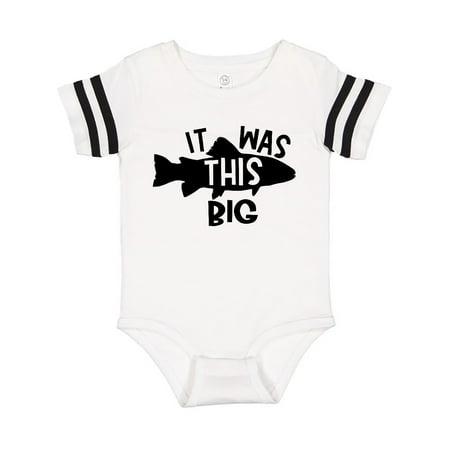 

Inktastic It Was This Big Fishing Humor Gift Baby Boy or Baby Girl Bodysuit