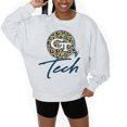 thumbnail image 3 of Women's Gameday Couture Ash Georgia Tech Yellow Jackets Premium Fleece Pullover Sweatshirt, 3 of 5