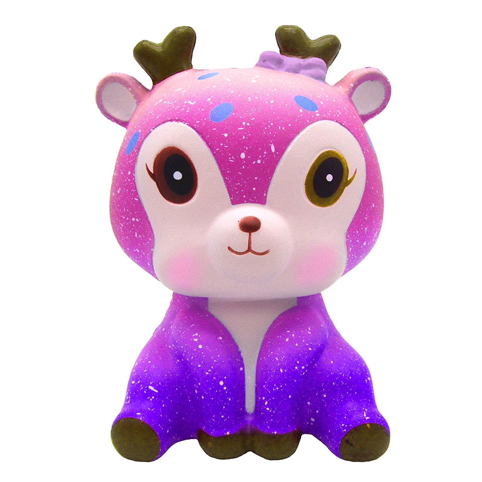 Imulation Decompression Toy Office Pressure Release Toy Kawaii Cartoon Galaxy Deer Slow Rising Cream Scented Stress Reliever Toy Onefa Fidget Toys Pink 