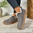 thumbnail image 4 of Mepaouo Womens Winter Work Boots Suede Fleece Lined Snow Ankle Booties Slip on Walking Loafers Flats Shoes, 4 of 8