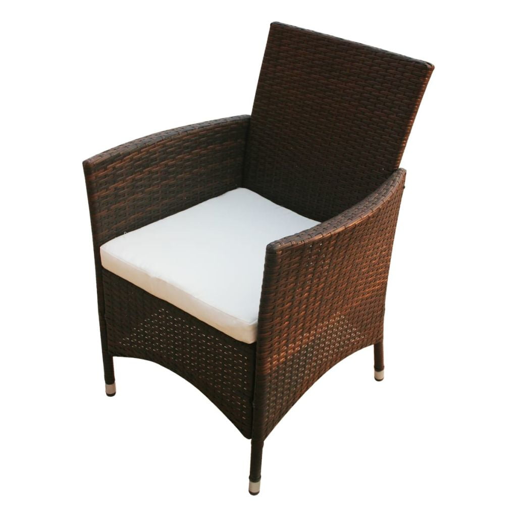 Kepooman 7 Piece Patio Wicker Lounge Chairs with Cushions, Brown Kepooman 7 Piece Patio Wicker Lounge Chairs with Cushions, Brown