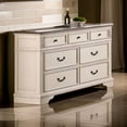 thumbnail image 6 of BenJara Beny 62 Inch Wide Dresser with 7 Drawers, Black Handles, White Wood Finish, 6 of 6