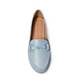 thumbnail image 3 of Wild Diva Classic Almond Toe Metal Hardware Loafer Flats  (Light Blue, 8), 3 of 4