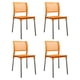 thumbnail image 1 of Ilios Innova | Set de 4 Sillas Galeri Modernas de Polipropileno Naranja con Patas de Aluminio, Sillas Minimalistas Apilables para Comedor, Restaurante, Jardín o Exterior, Resistentes y Ergonómicas, 1 of 9