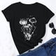 thumbnail image 2 of Camiseta de manga corta con cuello redondo y estampado de jersey suelto de verano para mujer Camiseta/camisa de manga corta con cuello redondo Pompotops  hfajkhk141991, 2 of 6