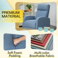 thumbnail image 5 of Homall Fabric Recliner Chair Adjustable Modern Home Single Armrest Chair with Thick Cushion, Blue, 5 of 6