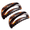 Tortoise Shell, variant on Parcelona French Thin Arch Cutout Medium 3" Hair Claw Clips for Women Set of 2 (Both(1TortoiseShell 1Black))