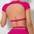 thumbnail image 3 of Hearuisavy, camisas deportivas personalizables, ropa deportiva de entrenamiento, ropa de Yoga sin espalda, almohadillas para el pecho, Tops cortos deportivos, Top de gimnasio para mujer, 3 of 5