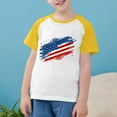 thumbnail image 2 of OKSALE Girls T Shirt Size 18-20 Plus Toddler Boys Short Sleeve Summer Clothes USA Stars Striped Printing Tshirts Casual Raglans Kids Girls Independence Day Outfits, 2 of 8