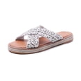 thumbnail image 2 of Pantuflas de fondo plano para mujer tejidas informales de tendencia cómoda de nuevo estilo de verano Wmkox8yii  hj789, 2 of 8