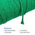 thumbnail image 3 of Uxcell Cotton Rope Twisted Braided Rope Cord, Emerald Green 100m/109 Yard 2mm Dia for Wall Hanging, Plant Hanger, 3 of 5