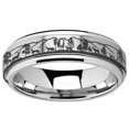 thumbnail image 1 of CHUANK Unisex Creative Forest Stray Deer Print Ring  Titanium Steel Rotatable Spinner, 1 of 5