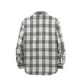 thumbnail image 4 of Maean Men Plaid Shirts with Pockets Causal Loose Plus Size Tops Buttons down Long Sleeve Tshirts, 4 of 4