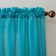 thumbnail image 7 of Mainstays Marjorie Sheer Voile Rod Pocket Single Curtain Panel, 1 Panel, Turquoise, 59"W x 84"L, 7 of 7