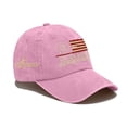 thumbnail image 2 of We The People Baseball Cap with Cross And 250 Years Of Freedom Embroidery for Americans Who Believe In God And Constitution Pink, 2 of 5