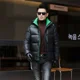 thumbnail image 2 of Chaqueta corta de plumón a cuadros con bloques de color, gorro extraíble, relleno de plumón de pato, ropa de diseñador para hombre, chaqueta de invierno 2024 para hombre, abrigo para hombre, 2 of 5