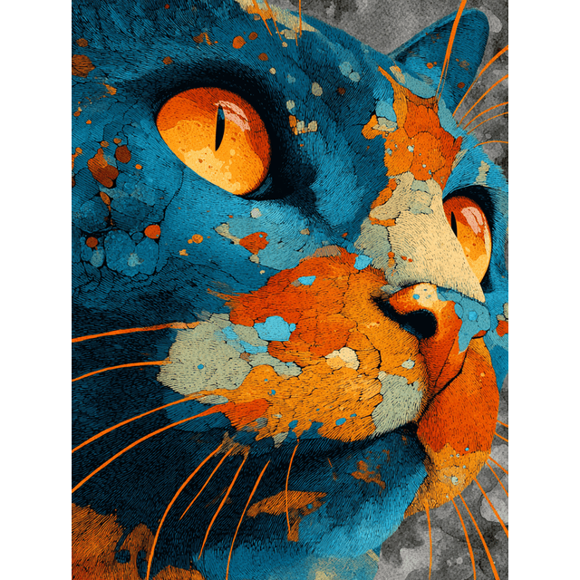 Qisvanset Geometric Abstract Face Canvas Print 12x16 Inch Bedroom Wall Art