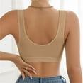 thumbnail image 4 of Weikingp Bras For Sagging Breasts Plus Size Bras For Women Comfortable Bras For Older Women Racerback Bralettes For Women Wireless Pushup Bra For Women Beige L, 4 of 5