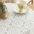 thumbnail image 4 of Fiudx Mantel de Girasol, Elegante Diseño de Encaje Blanco, Material de Poliéster Duradero, Artesanía Exquisita, Perfecto para Cenar o Usar Al Aire Libre, Ideal para Fiestas y Reuniones, Lavable a Máq, 4 of 6