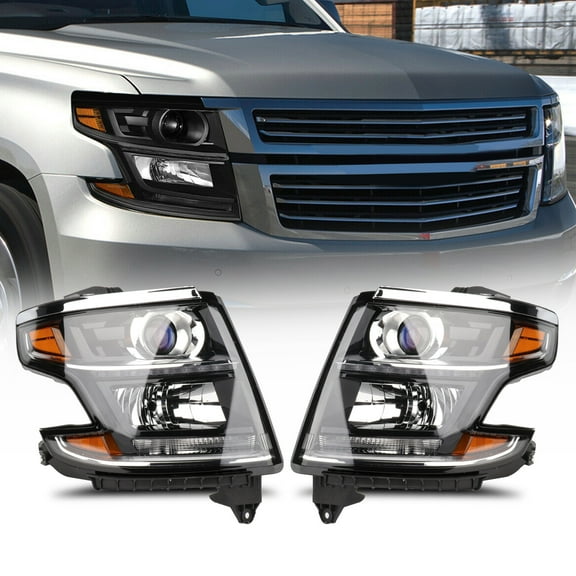 SCITOO Headlight Assembly Fit For Chevrolet Suburban 2015-2017,For Chevrolet Tahoe 2015-2017 Headlamp