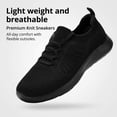 thumbnail image 5 of LANCROP Women Slip On Shoes Athletic Sneakers Black Walking Shoes Casual Tennis Sneaker, 5 of 8