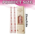 thumbnail image 2 of Bougies Coniques Rouges à Tête de Cœur 10 Pouces, Ensemble Anti-Goutte Sans Parfum pour Table de la Saint-Valentin, Demande en Mariage et Centre de Table de Mariage, Cadeau Symbole d'Amour, une Paire de Bougies, 2 of 3