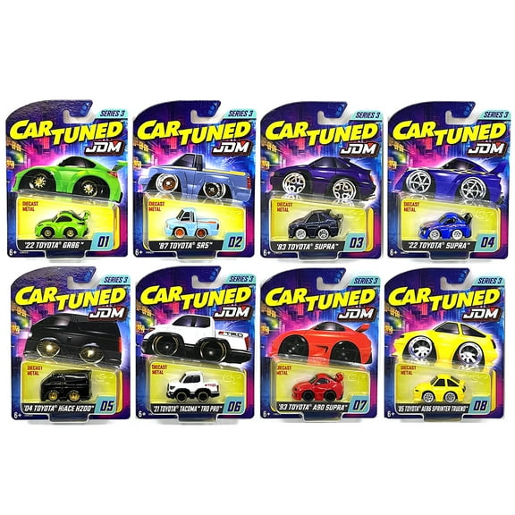 JDM Tuners Series 3 Set of 8 Pieces Diecast Model Cars by CarTuned