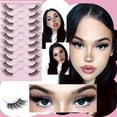 thumbnail image 3 of Half Lashes Natural Look Wispy 10 Pairs Cat Eye Lashes 3D False Eyelashes Full Soft 15 MM Short Faux Mink Lashes Sets Pack, 3 of 9