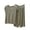 Army Green, variant on BaoFuBaoMei Wide Leg Pajama Set for Women 2 Piece Plus Size Cap Sleeve Pjs Crew Neck Top and Drawstring Capris Lounge Set Loose Comfy Sleepwear