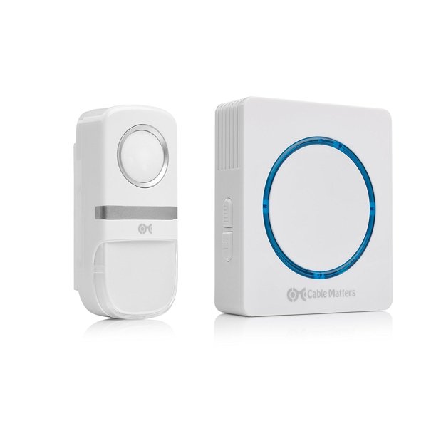 Self Powered Wireless Doorbell Kit in White