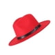 thumbnail image 2 of Qarigey Sombrero de ala ancha de fieltro, gorro Vintage para mujer, gorro cálido de invierno, accesorios de ropa de viaje para fiestas Sombreros rojo, 2 of 8