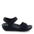 thumbnail image 2 of Flexus Women's MESHON Quarter Strap Wedge Sandals Navy EU 39 / US 8.5, 2 of 5
