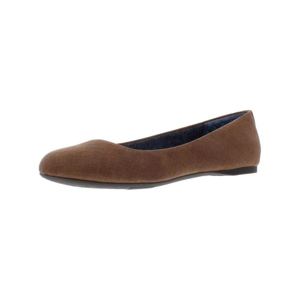 Dr. Scholl's Shoes - Dr. Scholl's Womens Giorgie Faux Leather Ballet Flats Brown 6 Medium (B,M
