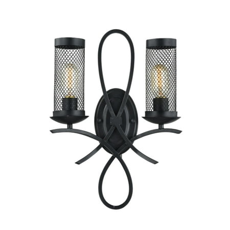 

Zeev Kenosha Collection Traditional Wall Sconce 2 Light Medium Base Edison Bulb