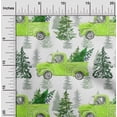 thumbnail image 2 of oneOone Cotton Silk Light Green Fabric Merry Christmas Quilting Supplies Print Sewing Fabric By The Yard 42 Inch Wide, 2 of 6