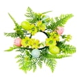thumbnail image 1 of Adornos de guirnalda de anillo de velas Pilar de decoración de Pascua Corona de candelabros Corona artificial para la cocina Acción de Amarillo, 1 of 8