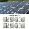 thumbnail image 4 of Cable Clamp Solar PV Cable Clips Stainless Steel 20pcs For 4-corner 2-core Cable PV Solar Cable Wire, 4 of 9