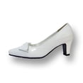 thumbnail image 3 of Lori Women Wide Width Leather Dress Pump WHITE 10, 3 of 6
