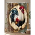 thumbnail image 4 of Rooster Shower Curtain Set, Waterproof Shower Curtains for Bathroom, Vintage Rustic Farmhouse Style Oil Painting Washable Fabric Cloth Bath Curtain for Bathtub Decoration with Hooks 48x72 Inches, 4 of 6