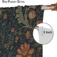 thumbnail image 6 of Retro Floral Curtains,Vintage Colorful Flower Plant Leaves Print Blackout Window Treatments,Rod Pocket Thermal Insulated Drapes 2 Panel Sets for Bedroom Living Room Kitchen-42"W x 72"L (Pack of 2), 6 of 7